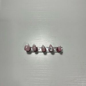 French ghost press on nails handmade